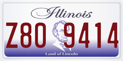 IL license plate Z809414