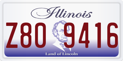 IL license plate Z809416