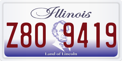 IL license plate Z809419