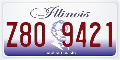 IL license plate Z809421