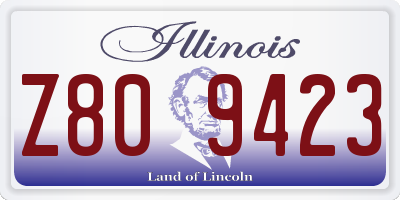 IL license plate Z809423