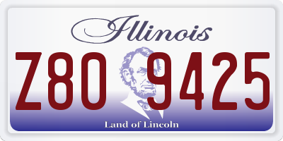 IL license plate Z809425