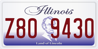 IL license plate Z809430