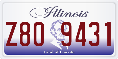 IL license plate Z809431