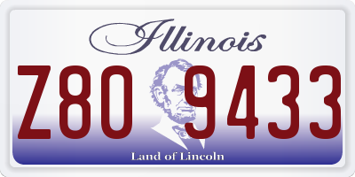 IL license plate Z809433