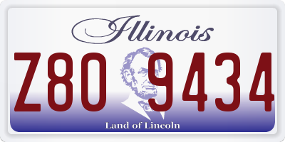 IL license plate Z809434