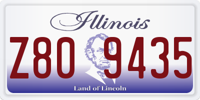 IL license plate Z809435