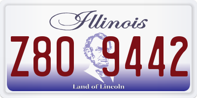 IL license plate Z809442