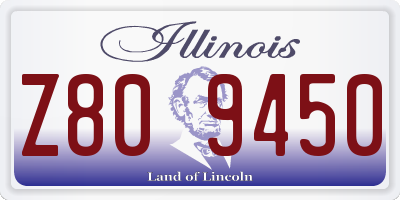 IL license plate Z809450