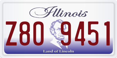 IL license plate Z809451
