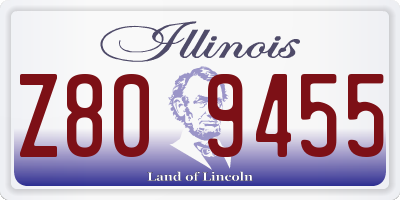 IL license plate Z809455