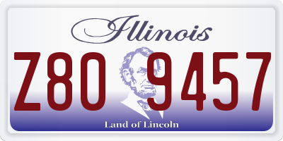 IL license plate Z809457