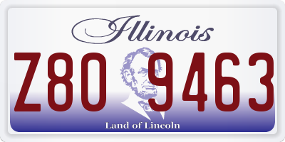 IL license plate Z809463