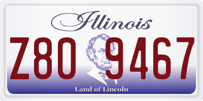 IL license plate Z809467