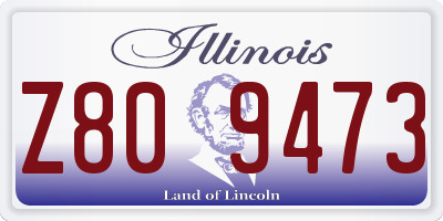 IL license plate Z809473