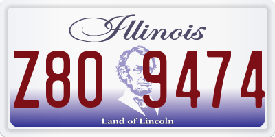 IL license plate Z809474