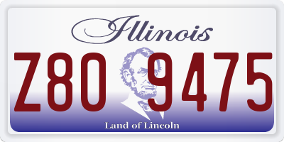 IL license plate Z809475