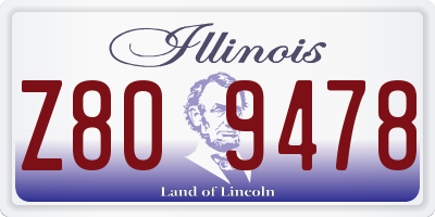 IL license plate Z809478