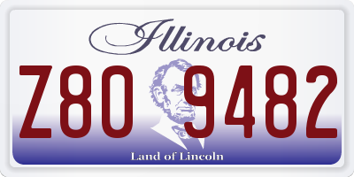 IL license plate Z809482