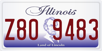 IL license plate Z809483