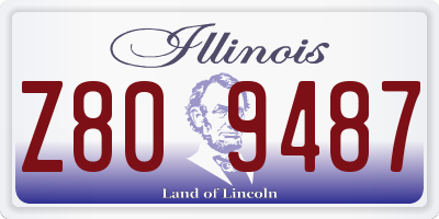 IL license plate Z809487