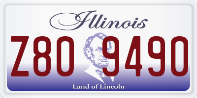 IL license plate Z809490