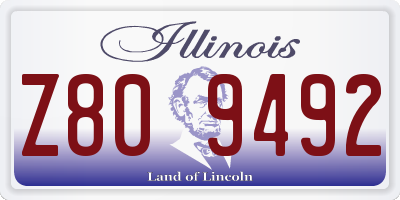 IL license plate Z809492