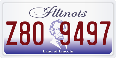 IL license plate Z809497