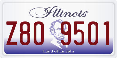 IL license plate Z809501
