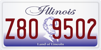 IL license plate Z809502