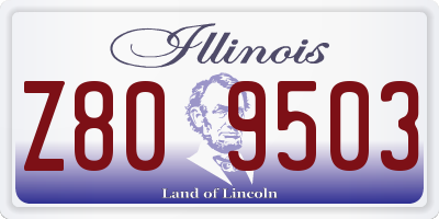 IL license plate Z809503