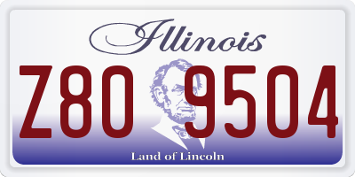 IL license plate Z809504