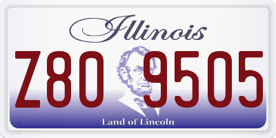 IL license plate Z809505