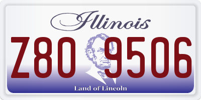 IL license plate Z809506