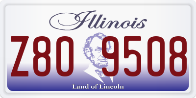 IL license plate Z809508