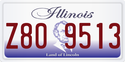 IL license plate Z809513