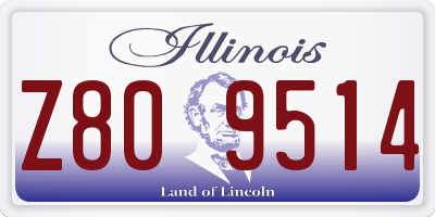 IL license plate Z809514