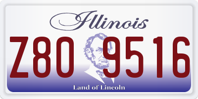 IL license plate Z809516