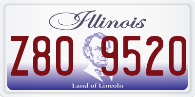 IL license plate Z809520