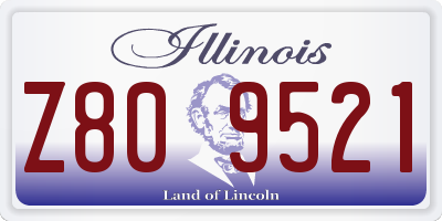 IL license plate Z809521