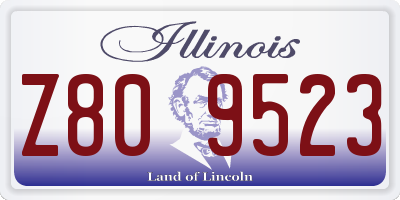 IL license plate Z809523