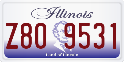 IL license plate Z809531