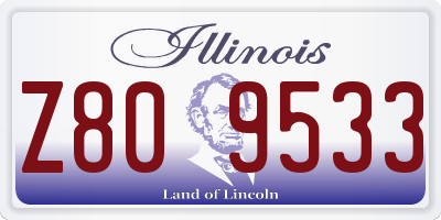IL license plate Z809533