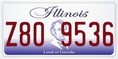 IL license plate Z809536