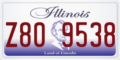 IL license plate Z809538