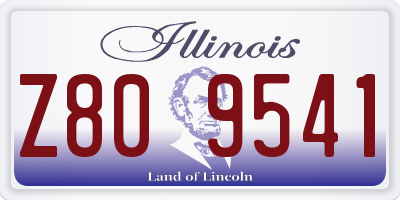 IL license plate Z809541