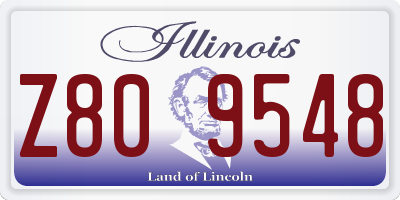 IL license plate Z809548