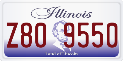 IL license plate Z809550