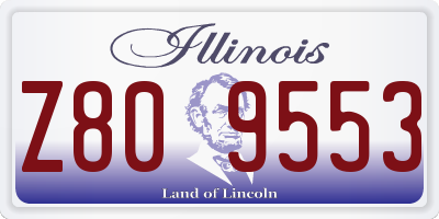 IL license plate Z809553