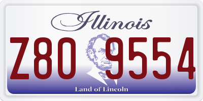 IL license plate Z809554